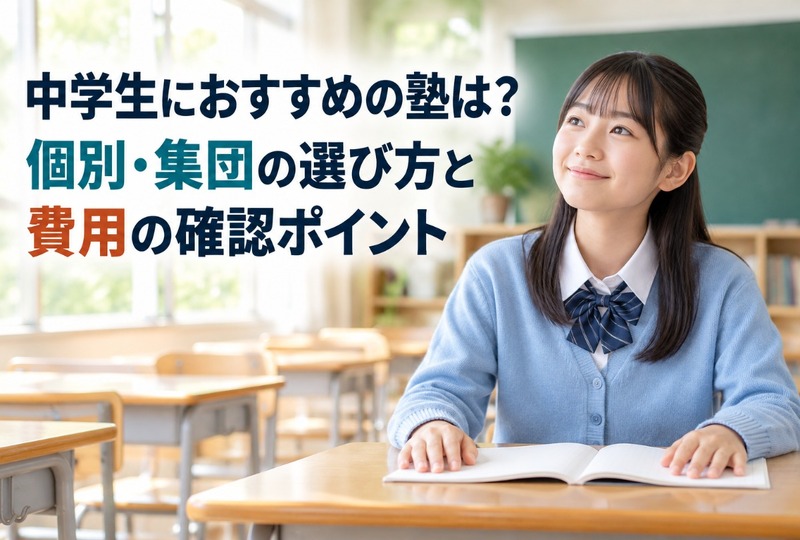 画像291：中学生におすすめの塾は？個別・集団の選び方と費用の確認ポイント